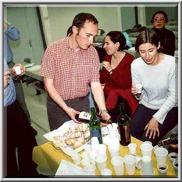 A Purim (Jewish holiday) party after a Hebrew ...[4 words]... the Middle East, March 4, 2001