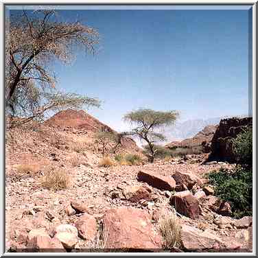 Beginning of Geological Trail through Timna Mountains. The Middle East, March 15, 2001