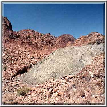 Lawn rocks of olivine (?) on Geological Trail ...[3 words]... The Middle East, March 15, 2001