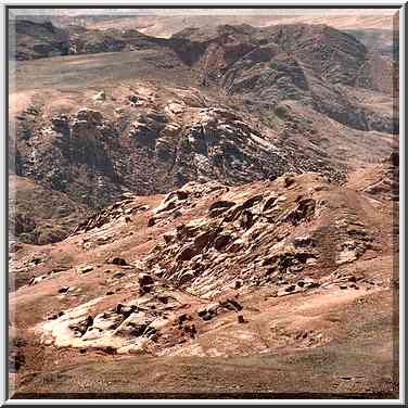 View of a hill to the west from Timna Stage. The Middle East, March 15, 2001