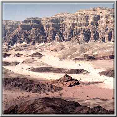 View of Spiral Hill, Timna Stream and Timna ...[6 words]... Stage. The Middle East, March 15, 2001