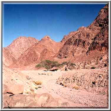 Geological Trail in Timna mountains, the end. The Middle East, March 15, 2001