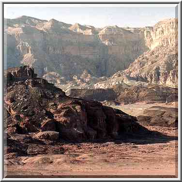 View of copper mines from a small pass north from ...[5 words]... The Middle East, March 15, 2001