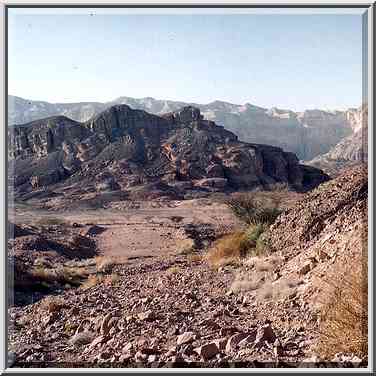 A small creek north from Solomon Pillars, view to ...[2 words]... The Middle East, March 15, 2001