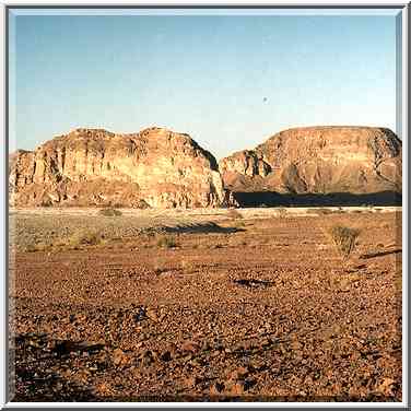 Sasgon Hill north from Timna Park. The Middle East, March 15, 2001