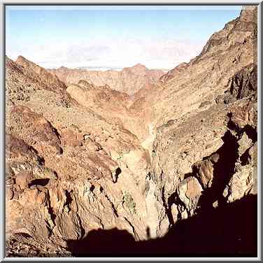 Narrowing of the canyon of Nahal Mapalim creek, ...[8 words]... Eilat. The Middle East, March 22, 2001