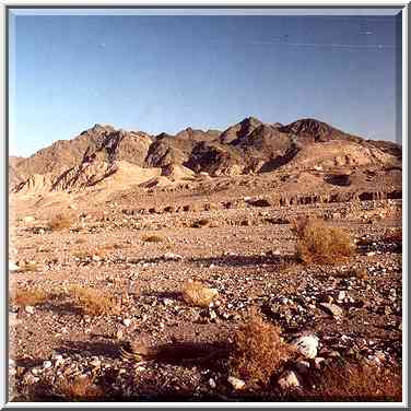 Evening view from a jeep track along Netafim ...[8 words]... Eilat. The Middle East, March 22, 2001