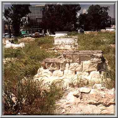 Abandoned graves in Moslem cemetery in central Beer-Sheva. The Middle East, March 23, 2001