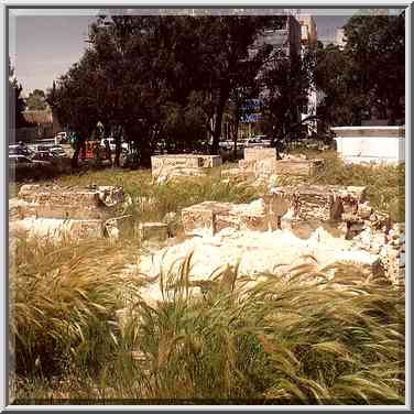 Abandoned graves in Moslem cemetery in central Beer-Sheva. The Middle East, March 23, 2001