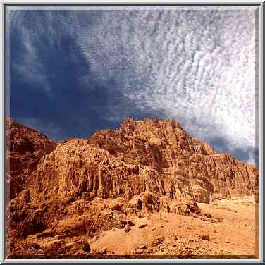 View to the north from the upper Nahal David. Ein Gedi, the Middle East, March 29, 2001