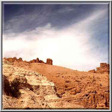 A terrace above Shulamit Fall. Ein Gedi, the Middle East, March 29, 2001