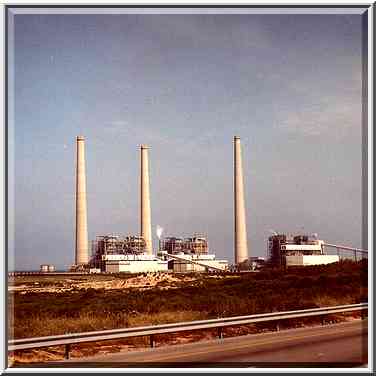 Hadera power plant, view from Rd. 4 (?). The Middle East, April 7, 2001