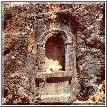 Temple to Pan in Banias Park. Golan Heights, the Middle East, April 7, 2001