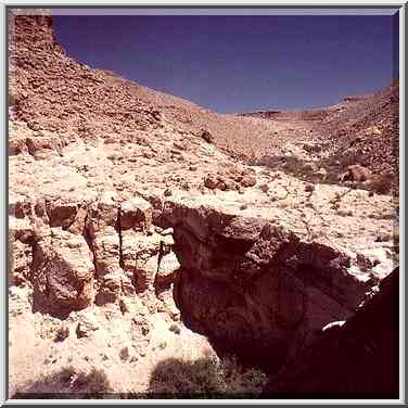 A waterfall and a trail bypassing it on Nahal ...[7 words]... Boker. The Middle East, April 9, 2001