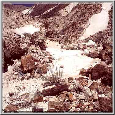 Tributary of Nahal Darokh river going through ...[11 words]... site. The Middle East, April 9, 2001