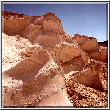 Chalk hills at Nahal Darokh river 4 miles east ...[2 words]... Boker. The Middle East, April 9, 2001