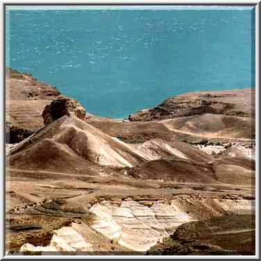 View of Judean Desert, Nahal Bokek, and beginning ...[11 words]... Bokek. The Middle East, April 17, 2001