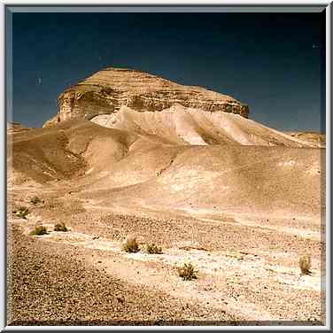 Judean Desert on a plateau above Ein Bokek. The Middle East, April 17, 2001