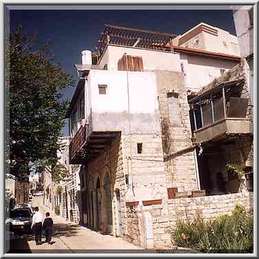 A street in the Old City of Safed. The Middle East, April 19, 2001