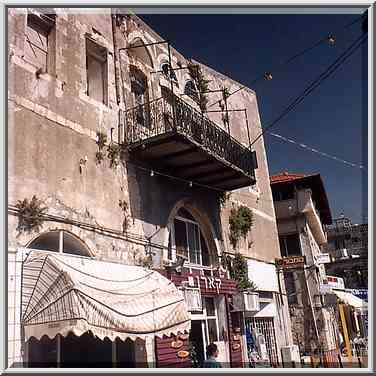 Yerushalayim St. in Safed. The Middle East, April 19, 2001