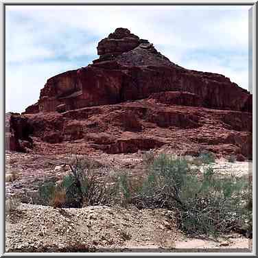 Spiral hill west from the entrance to Timna Park. The Middle East, April 25, 2001