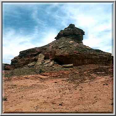 Spiral hill, view from the west, in Timna Park. The Middle East, April 25, 2001