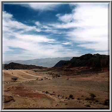 A road to copper mines in western Timna Park. The Middle East, April 25, 2001