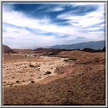 A road to copper mines in western Timna Park. The Middle East, April 25, 2001