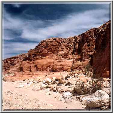 A wadi in copper mining area in western Timna ...[2 words]... Eilat. The Middle East, April 25, 2001