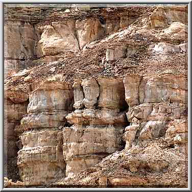 Walls of Timna Cliffs in the area of canyons in ...[4 words]... Eilat. The Middle East, April 25, 2001