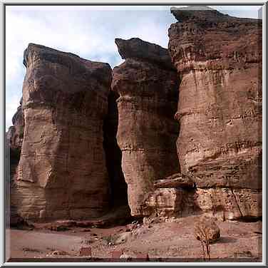 Solomon Pillars in Timna Park, near Eilat. The Middle East, April 25, 2001