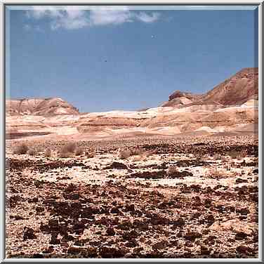 Descent to Dead Sea along Nahal Peres River in ...[20 words]... Dimona. The Middle East, May 10, 2001