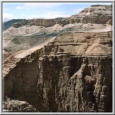 Northern side of opening of Peres canyon, view to ...[21 words]... Dimona. The Middle East, May 10, 2001