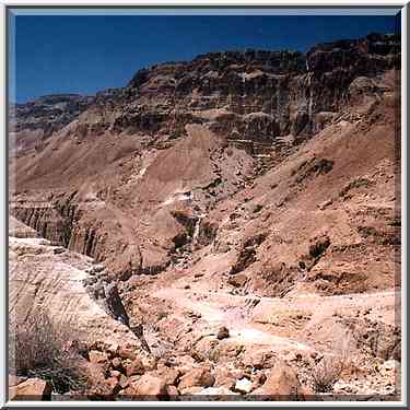 Tseelim River, view from Roman road along Dead ...[2 words]... Masada. The Middle East, May 10, 2001