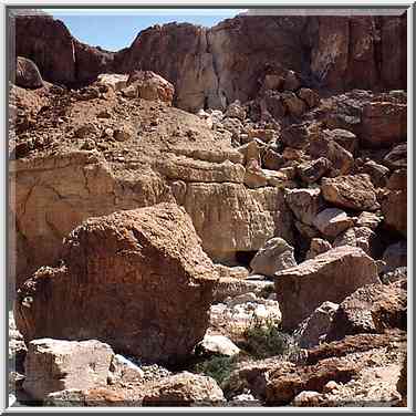 Approaching of En Namer spring in Tseelim Canyon ...[4 words]... Masada. The Middle East, May 10, 2001