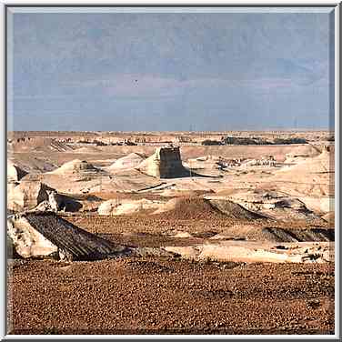 Creeks going to Dead Sea, view to the east from ...[6 words]... Masada. The Middle East, May 10, 2001