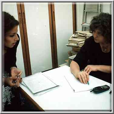 In the deans office in the Department of ...[3 words]... Haifa, the Middle East, May 25, 2001