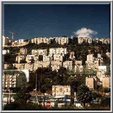 Haifa on the slope of Mt. Karmel, view from a train. The Middle East, June 7, 2001