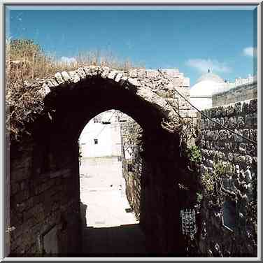 A street in eastern part of Old City of Akko. The Middle East, June 7, 2001