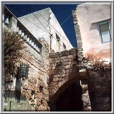 A street in eastern part of Old City of Akko. The Middle East, June 7, 2001