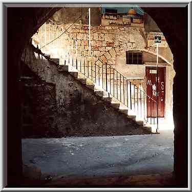 A yard west from Khan el Umdan (?), Old City of Akko (Acre). The Middle East, June 7, 2001