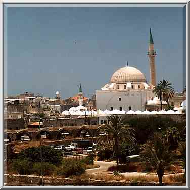 View of parking lots and Old City of Akko (Acre) ...[4 words]... The Middle East, June 7, 2001