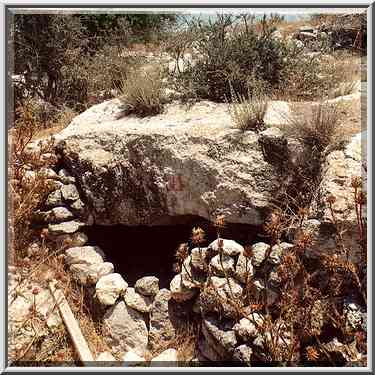 A cave in the abandoned village Soofla, 3 miles ...[3 words]... Shemesh. The Middle East, July 5, 2001