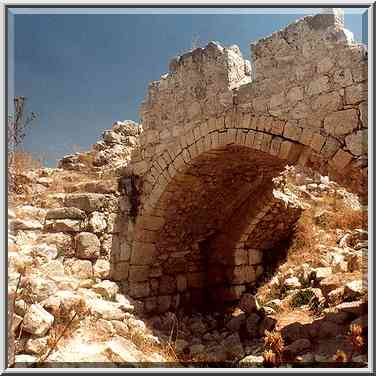 A gate in the wall (?) of Bet Atab village, 4 ...[4 words]... Shemesh. The Middle East, July 5, 2001