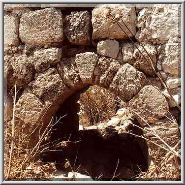 A gate in the wall of Bet Atab village, 4 miles ...[3 words]... Shemesh. The Middle East, July 5, 2001