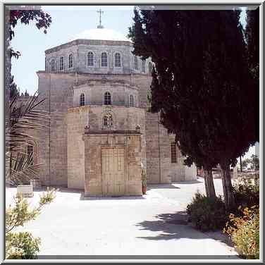 Entrance to a church in Tur Malka Russian ...[6 words]... the Middle East, July 12, 2001