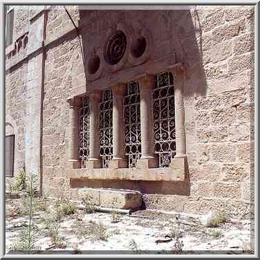 An abandoned building in Tur Malka Russian ...[6 words]... the Middle East, July 12, 2001