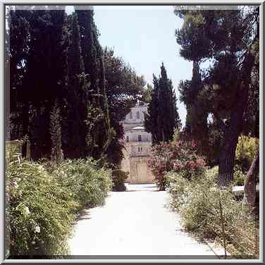 Main entrance to Tur Malka Russian monastery on ...[4 words]... the Middle East, July 12, 2001