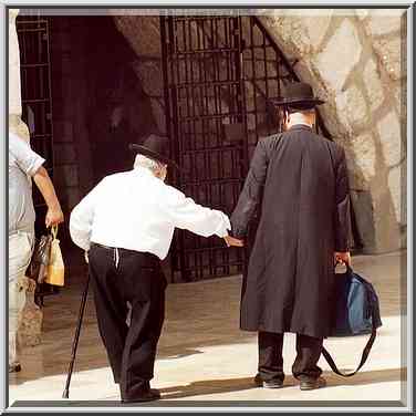 Entrance to a synagogue (?) near Western, or ...[3 words]... the Middle East, July 12, 2001