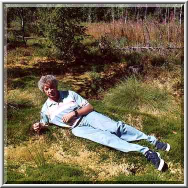 A.S. in a forest in Posiolok, 50 miles south from St. Petersburg. Russia, July 28, 2001